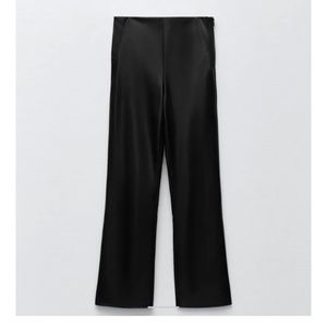 Zara leather leggings flare